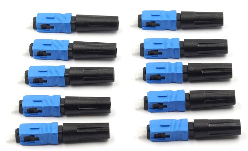 Leite 10pcs SC UPC Fiber Optic Quick Connectors SC Fiber Reusable Connectors Adapter Embedded OS2 Single Mode 9/125 Mechanical for FTTH CATV Cold Connector Network Optical Fiber Instrument - Image 4